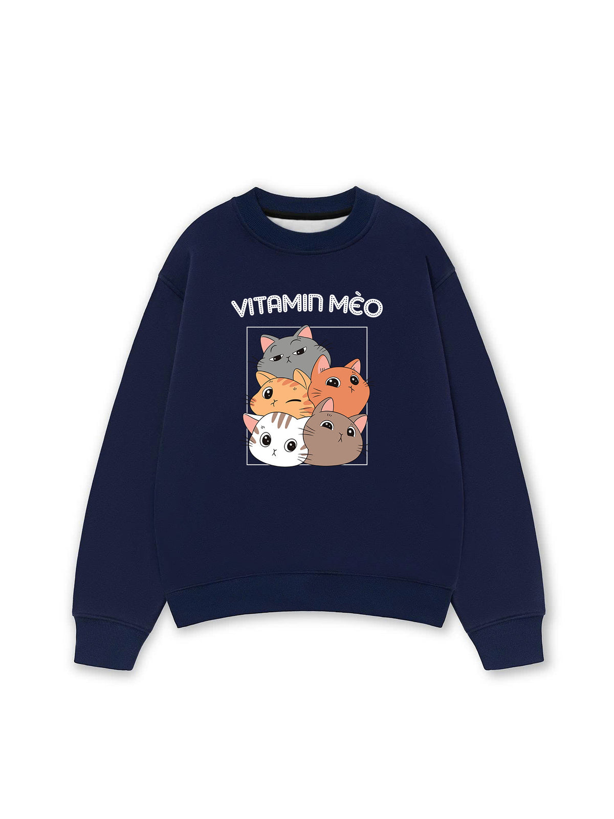 Áo Sweater Nỉ Hai Da Vitamin Mèo