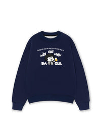 Áo Sweater Nỉ Hai Da Thương Anh Mấy Núi Cũng Trèo