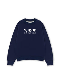 Áo Sweater Nỉ Hai Da Eat Play Love