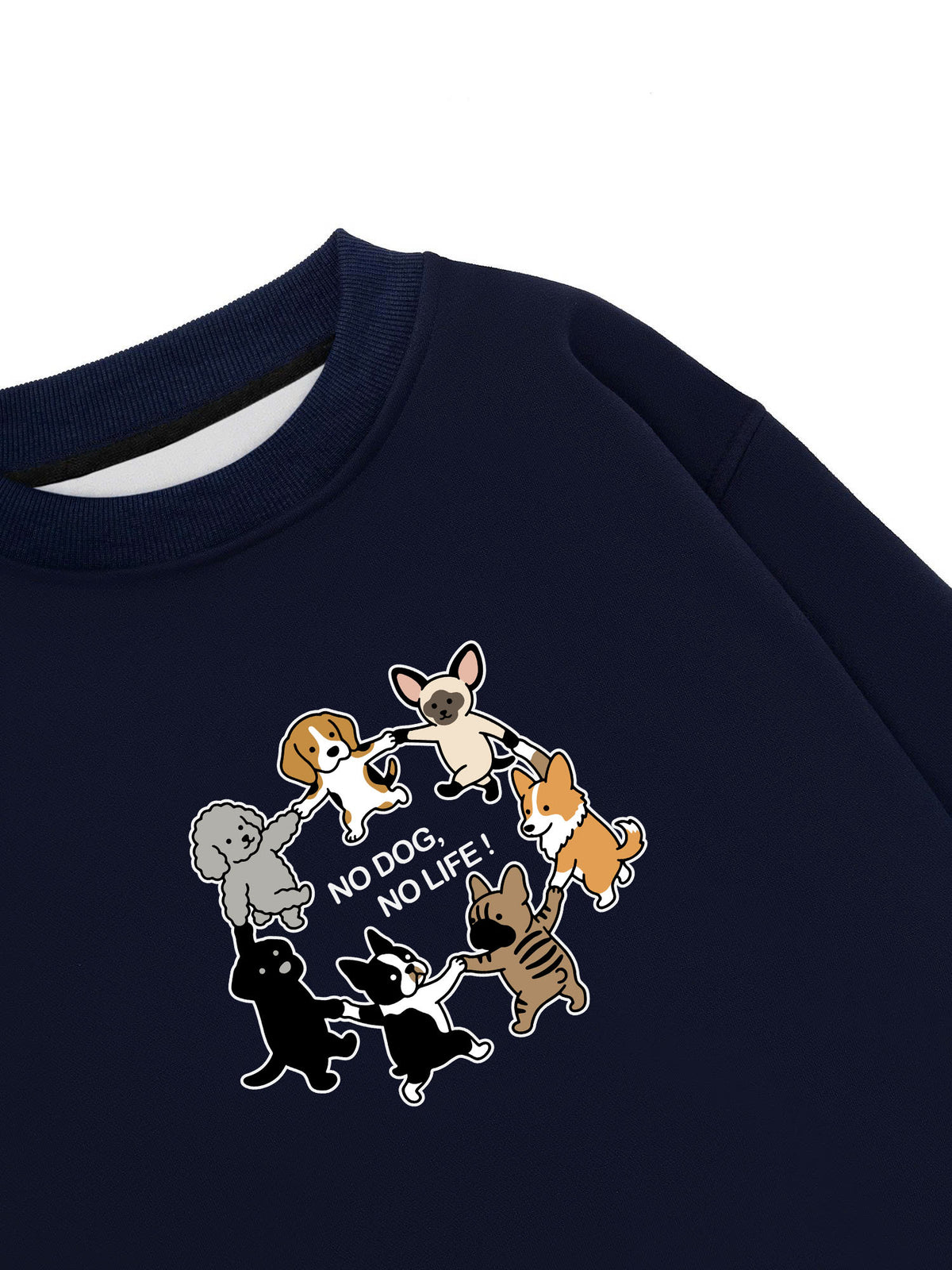 Áo Sweater Nỉ Hai Da No Dog No Life
