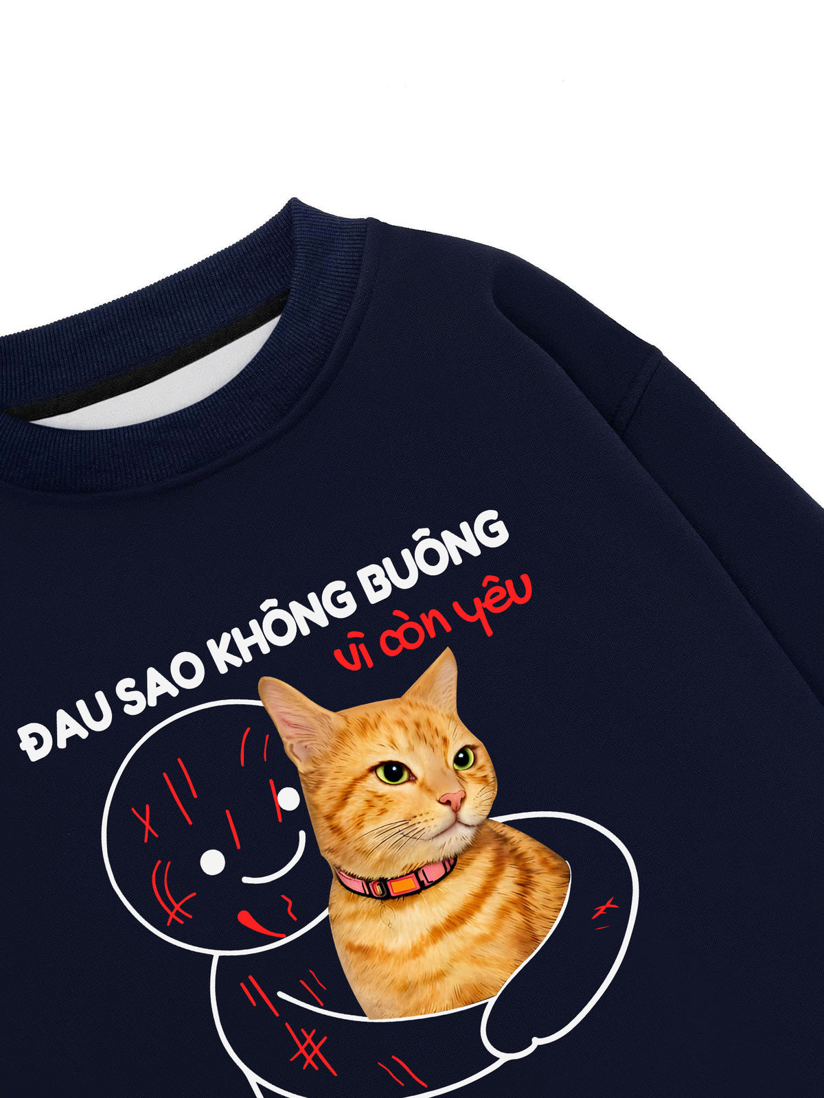 Áo Sweater Nỉ Hai Da Đau Sao Không Buông