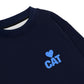Áo Sweater Nỉ Hai Da Mèo Cười Nhiều Hơn