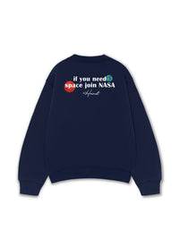 Áo Sweater Nỉ Hai Da Space