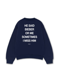 Áo Sweater Nỉ Hai Da  He Said Bieber Or Me