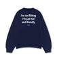 Áo Sweater Nỉ Hai Da  Im Not Flirting