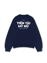 Áo Sweater Nỉ Hai Da Tiền Tài Mỹ Nữ