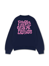 Áo Sweater Nỉ Hai Da Pilates With My Friend