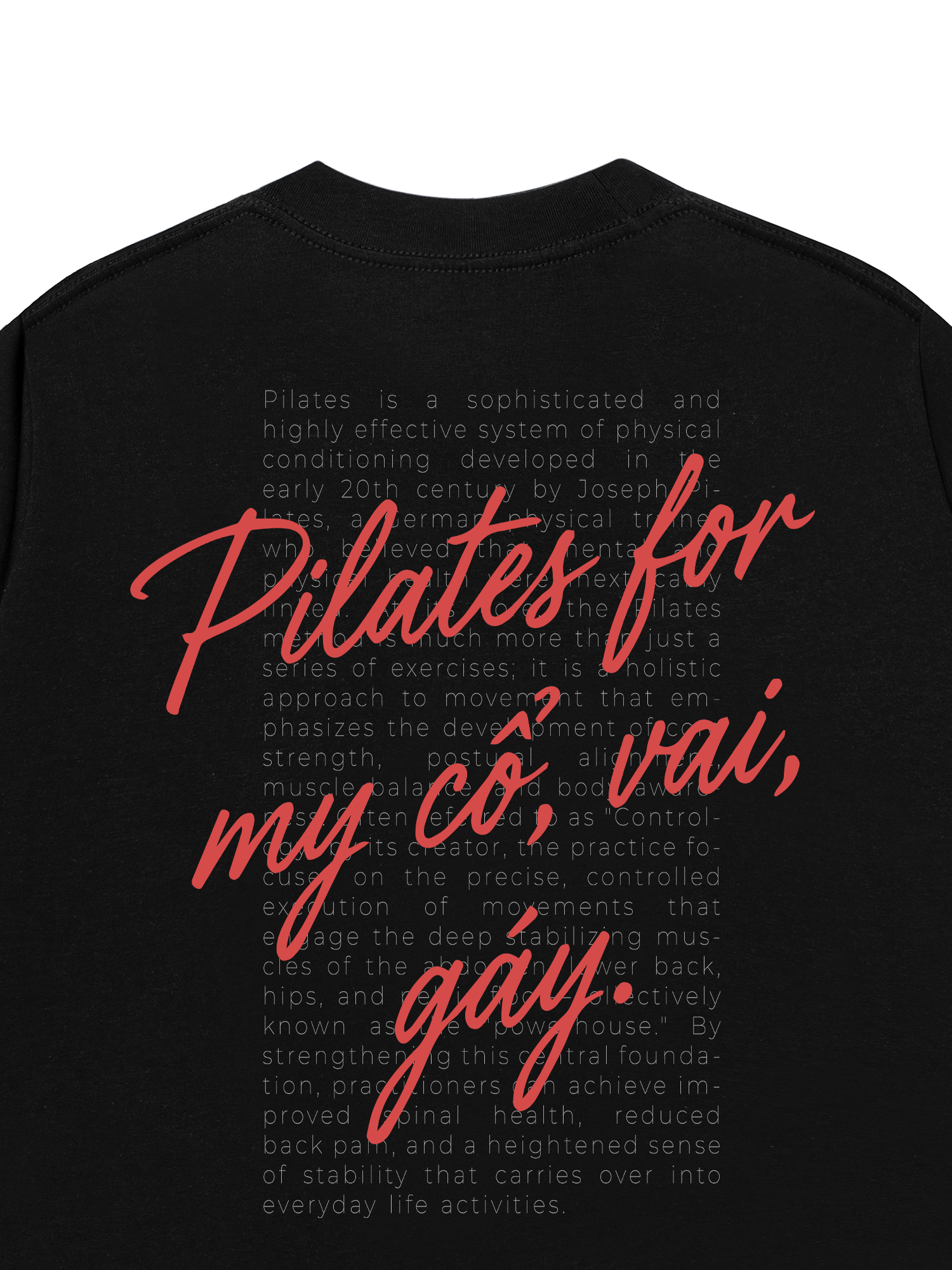 Áo Thun Relaxed Fit Pilates For My Cổ Vai Gáy