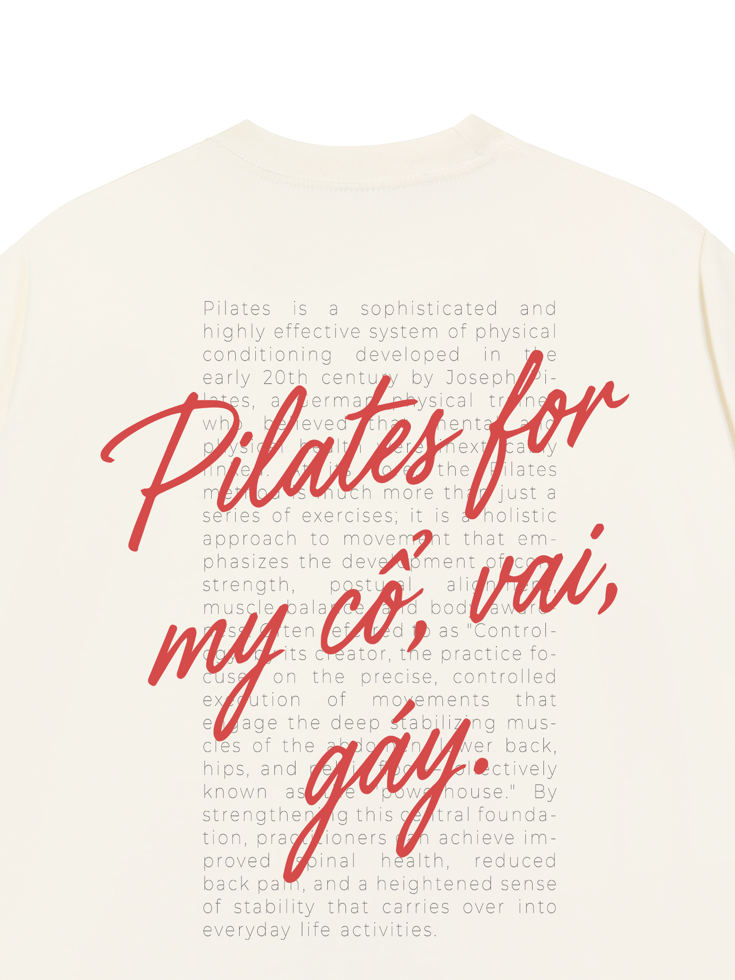 Áo Thun Relaxed Fit Pilates For My Cổ Vai Gáy