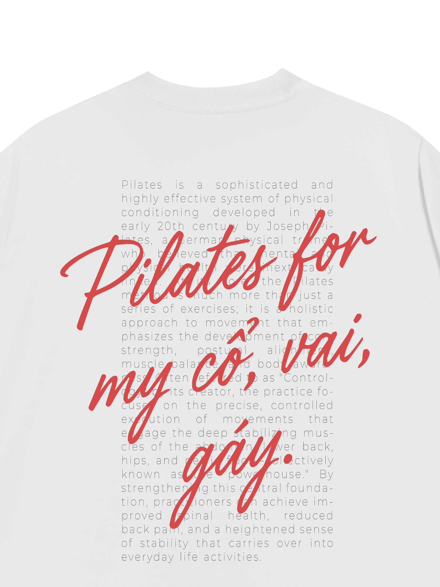 Áo Thun Relaxed Fit Pilates For My Cổ Vai Gáy