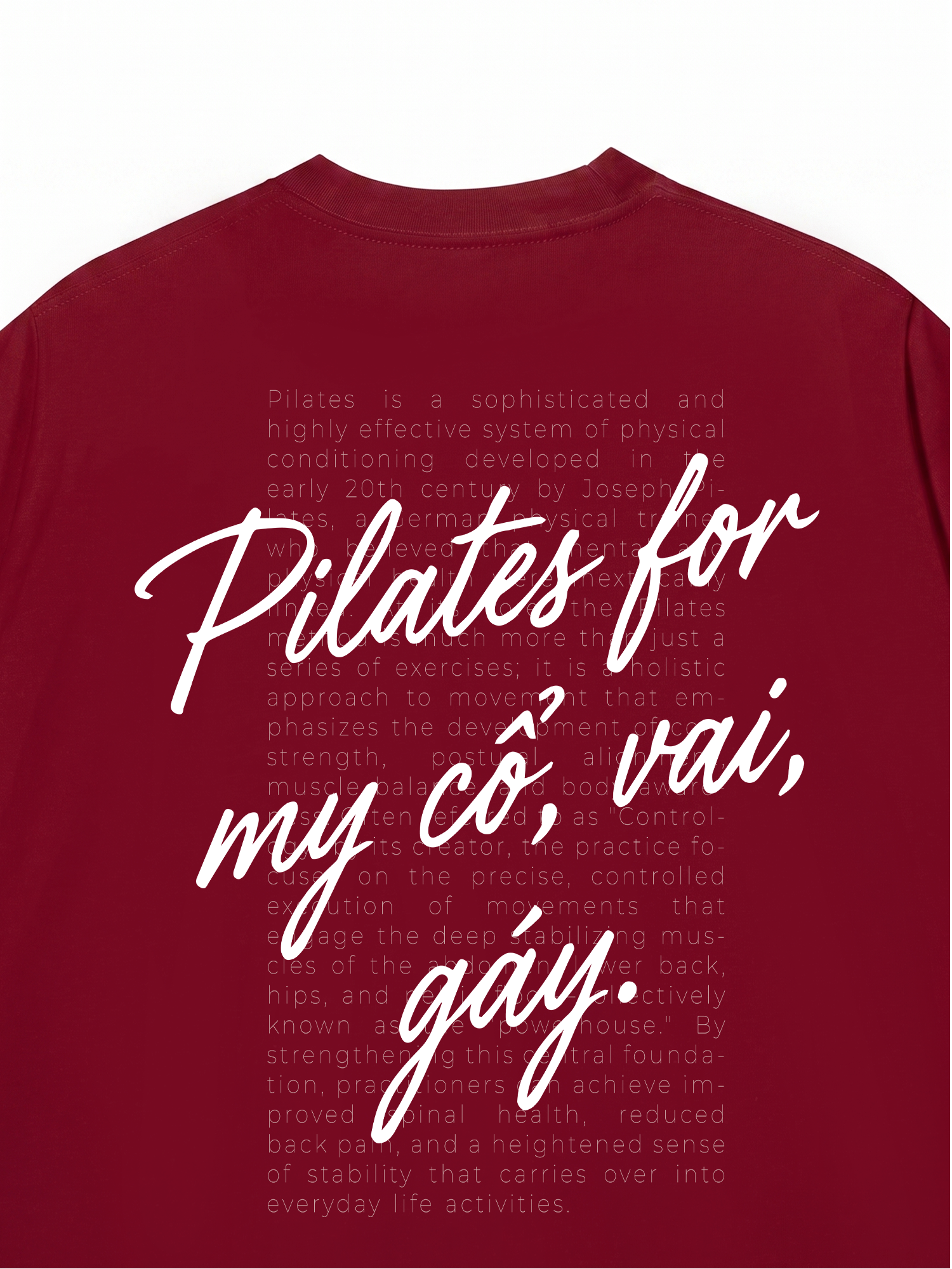 Áo Thun Relaxed Fit Pilates For My Cổ Vai Gáy