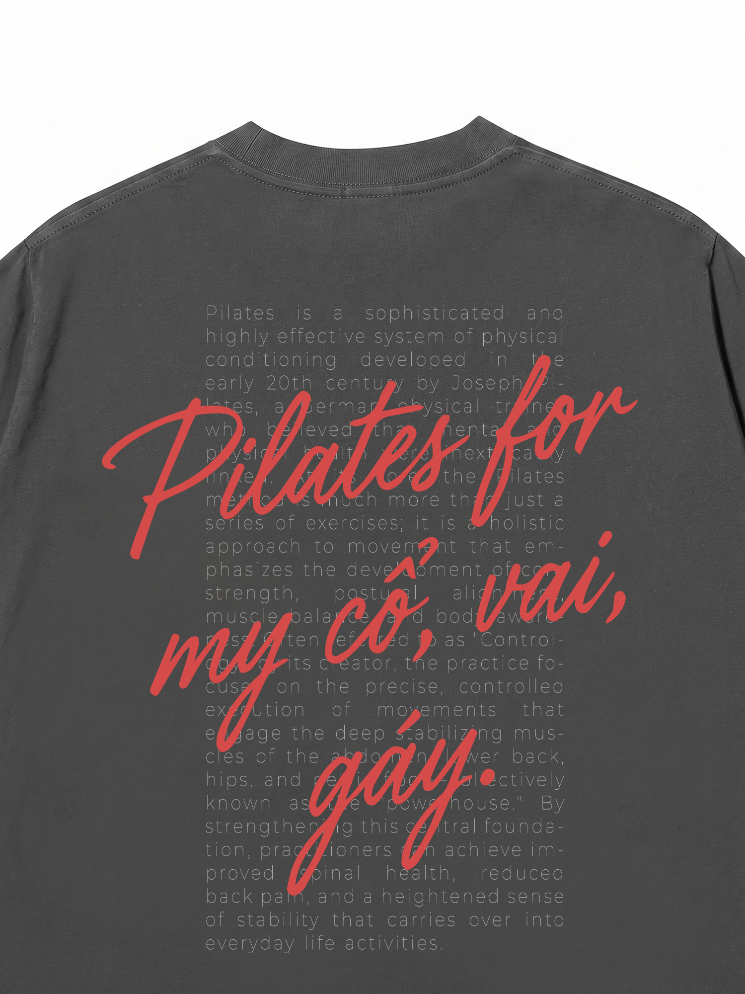 Áo Thun Relaxed Fit Pilates For My Cổ Vai Gáy