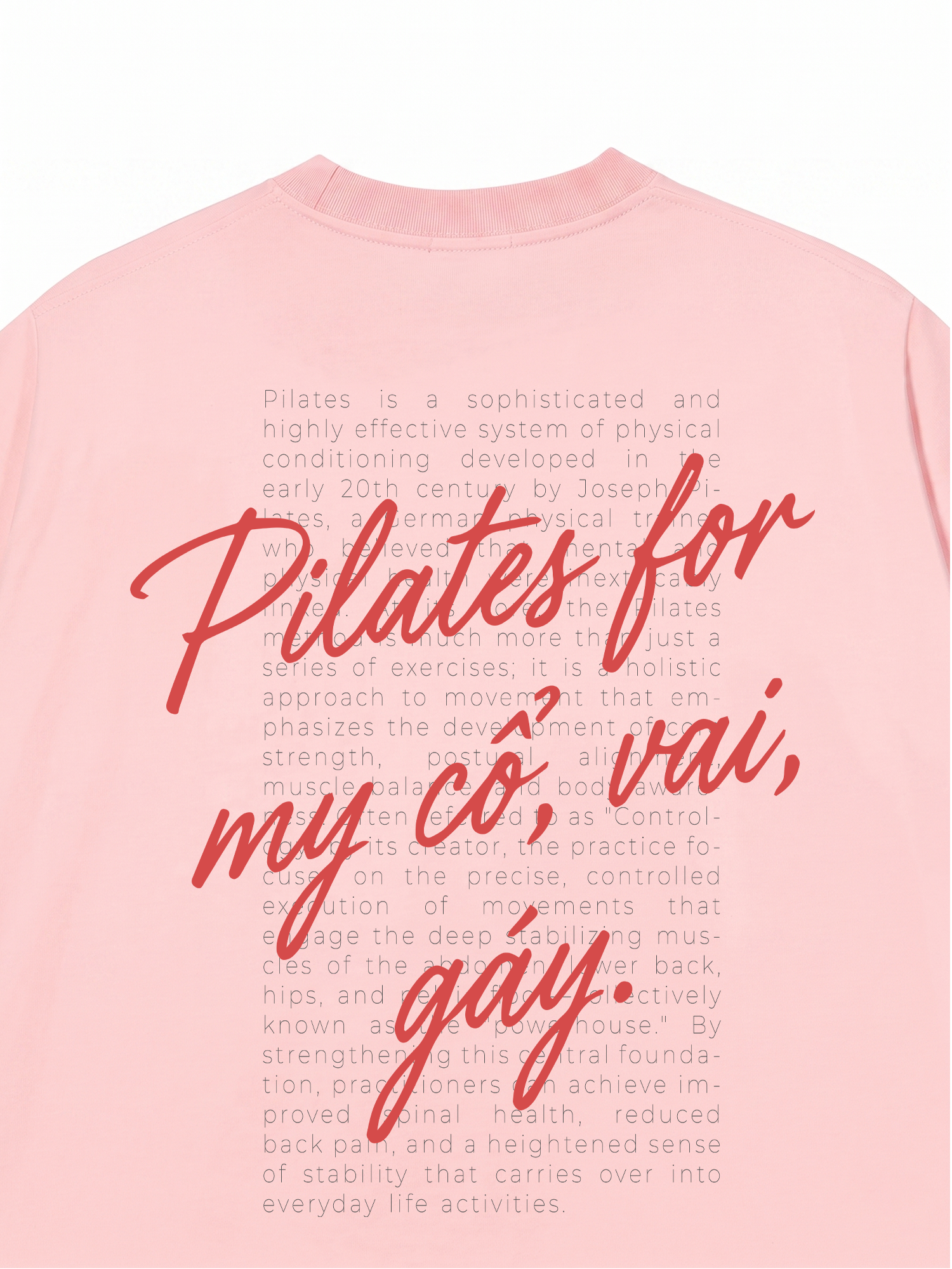 Áo Thun Relaxed Fit Pilates For My Cổ Vai Gáy
