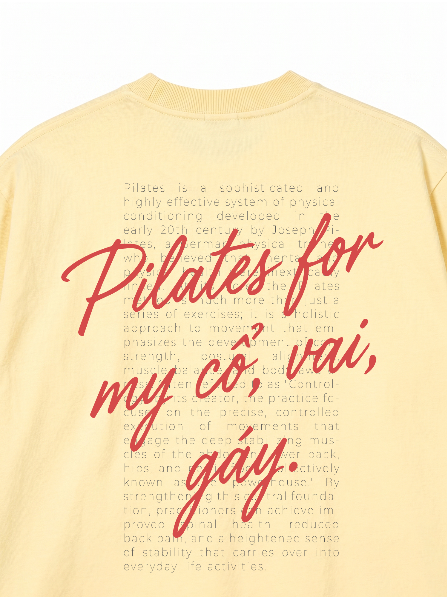 Áo Thun Relaxed Fit Pilates For My Cổ Vai Gáy