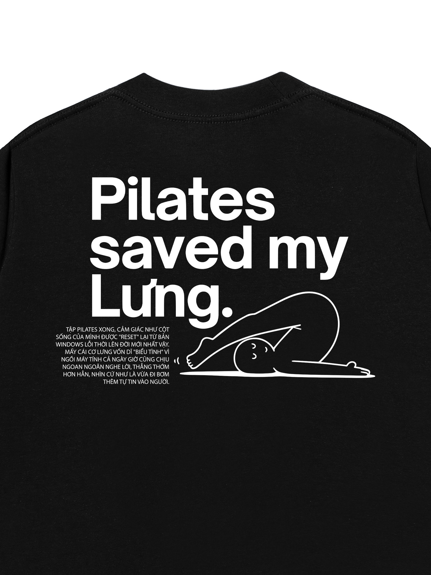 Áo Thun Relaxed Fit Pilates Saved My Lưng