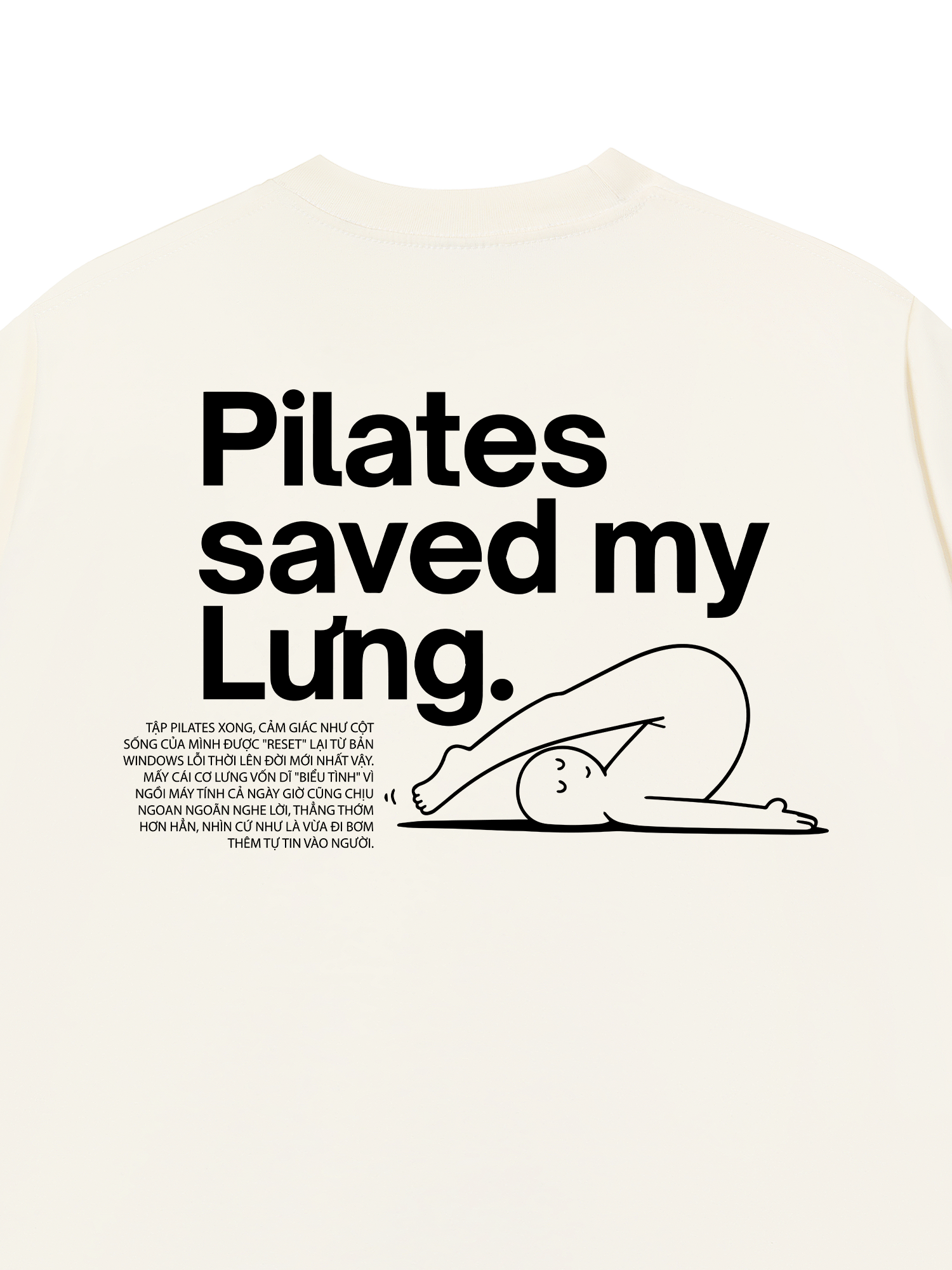 Áo Thun Relaxed Fit Pilates Saved My Lưng
