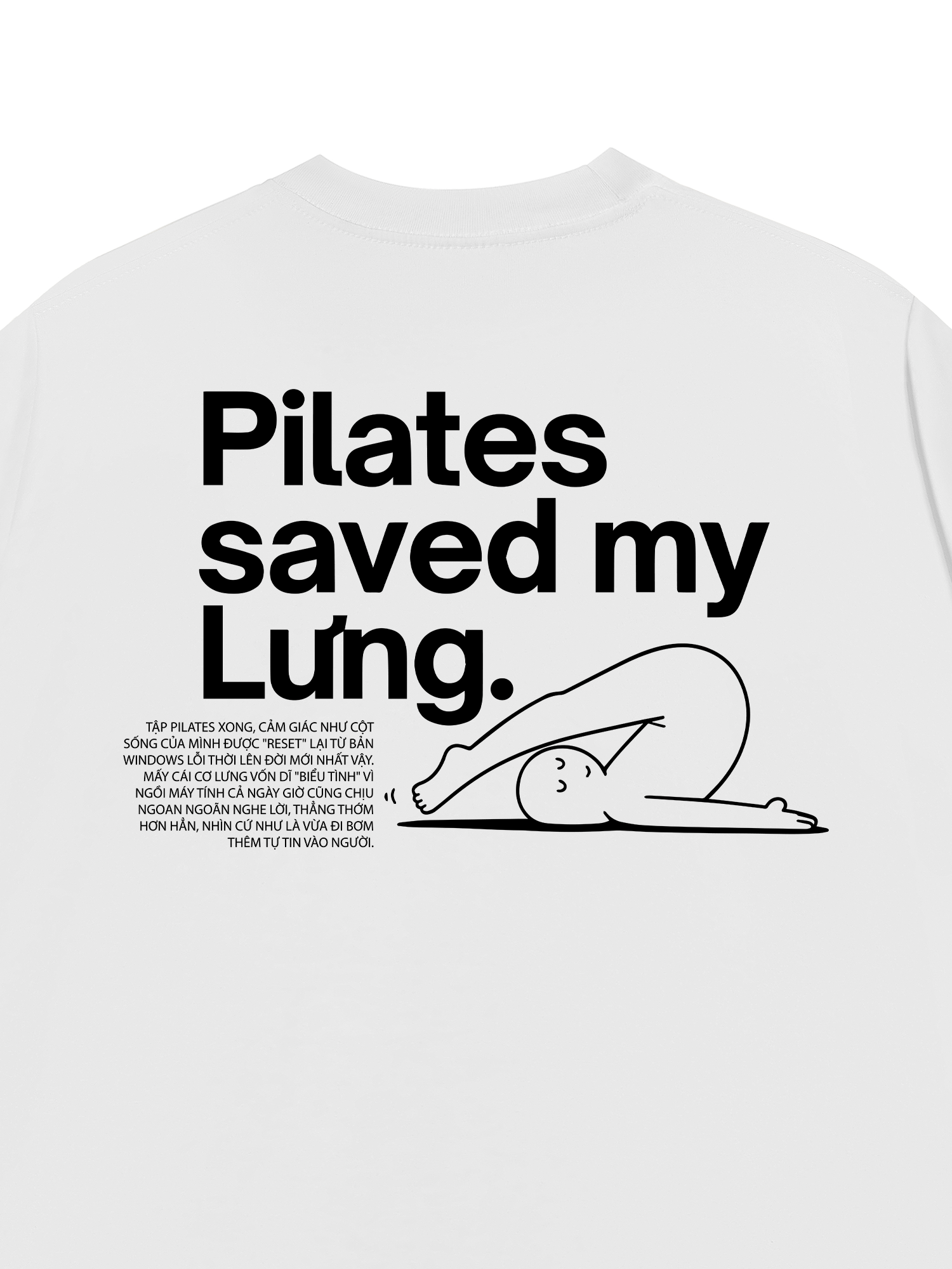 Áo Thun Relaxed Fit Pilates Saved My Lưng