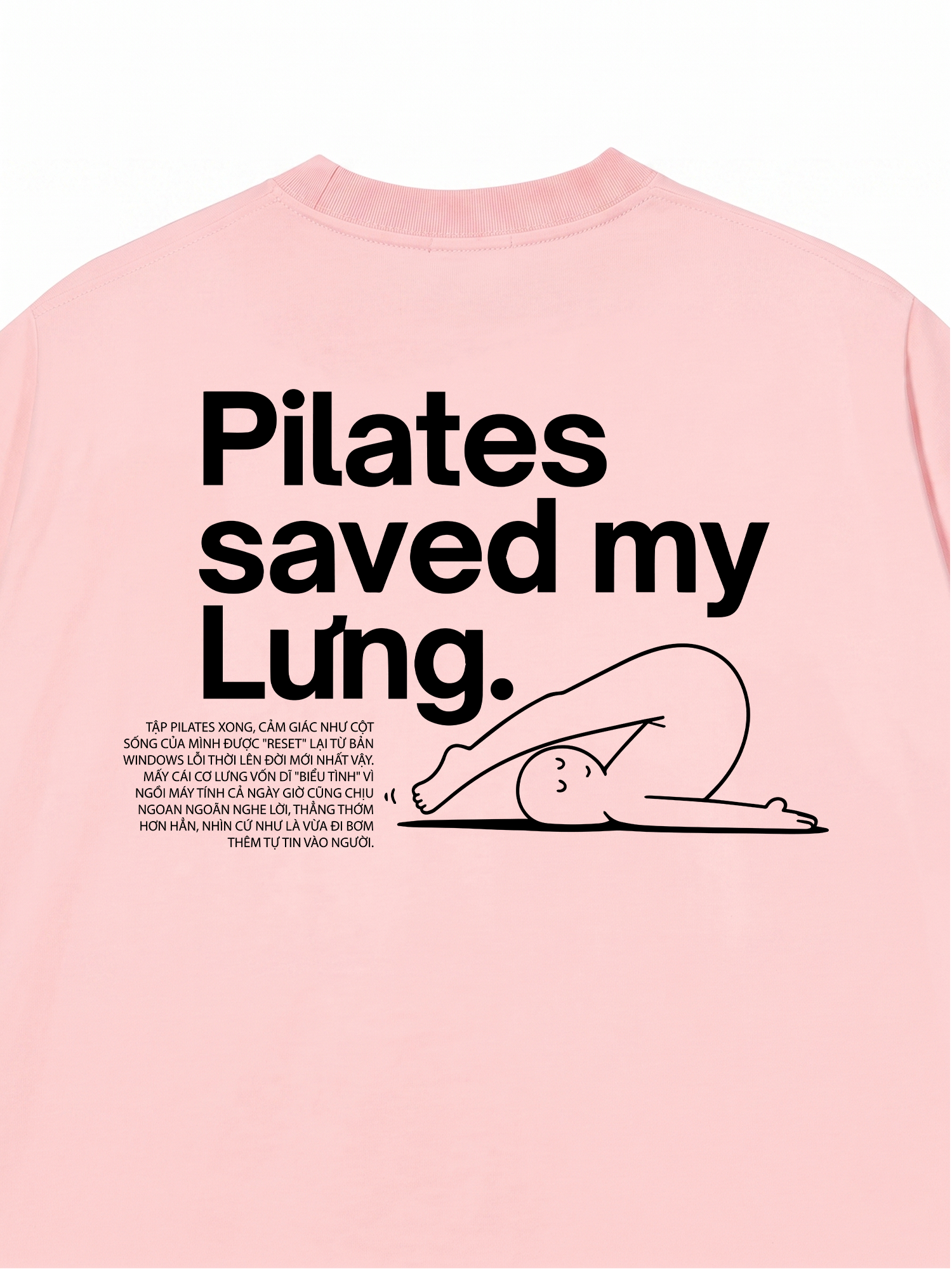 Áo Thun Relaxed Fit Pilates Saved My Lưng