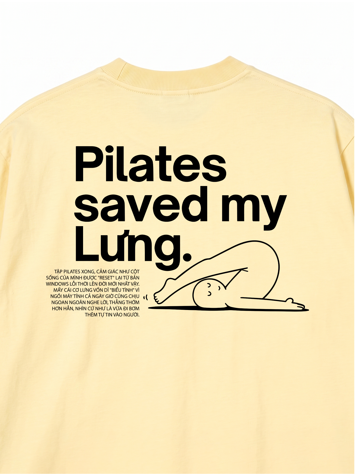 Áo Thun Relaxed Fit Pilates Saved My Lưng