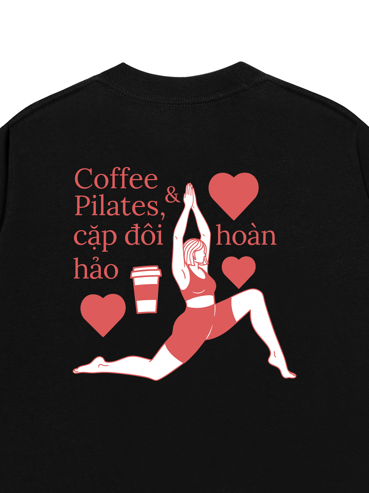 Áo Thun Relaxed Fit Pilates & Coffee