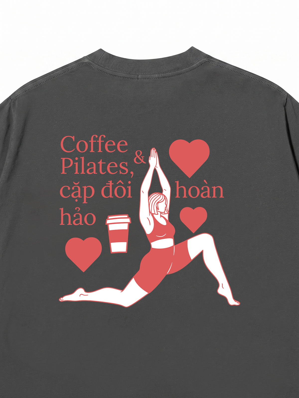 Áo Thun Relaxed Fit Pilates & Coffee