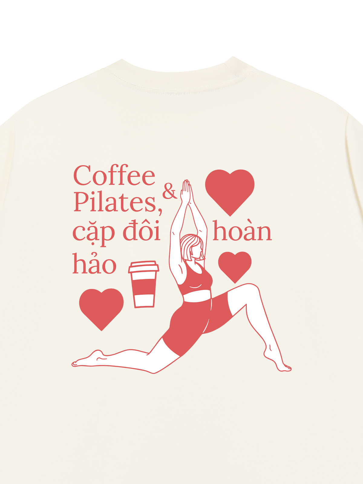 Áo Thun Relaxed Fit Pilates & Coffee
