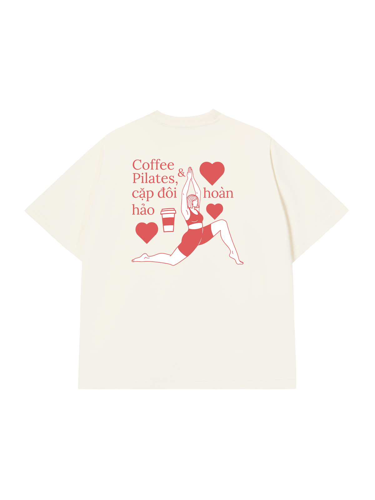 Áo Thun Relaxed Fit Pilates & Coffee