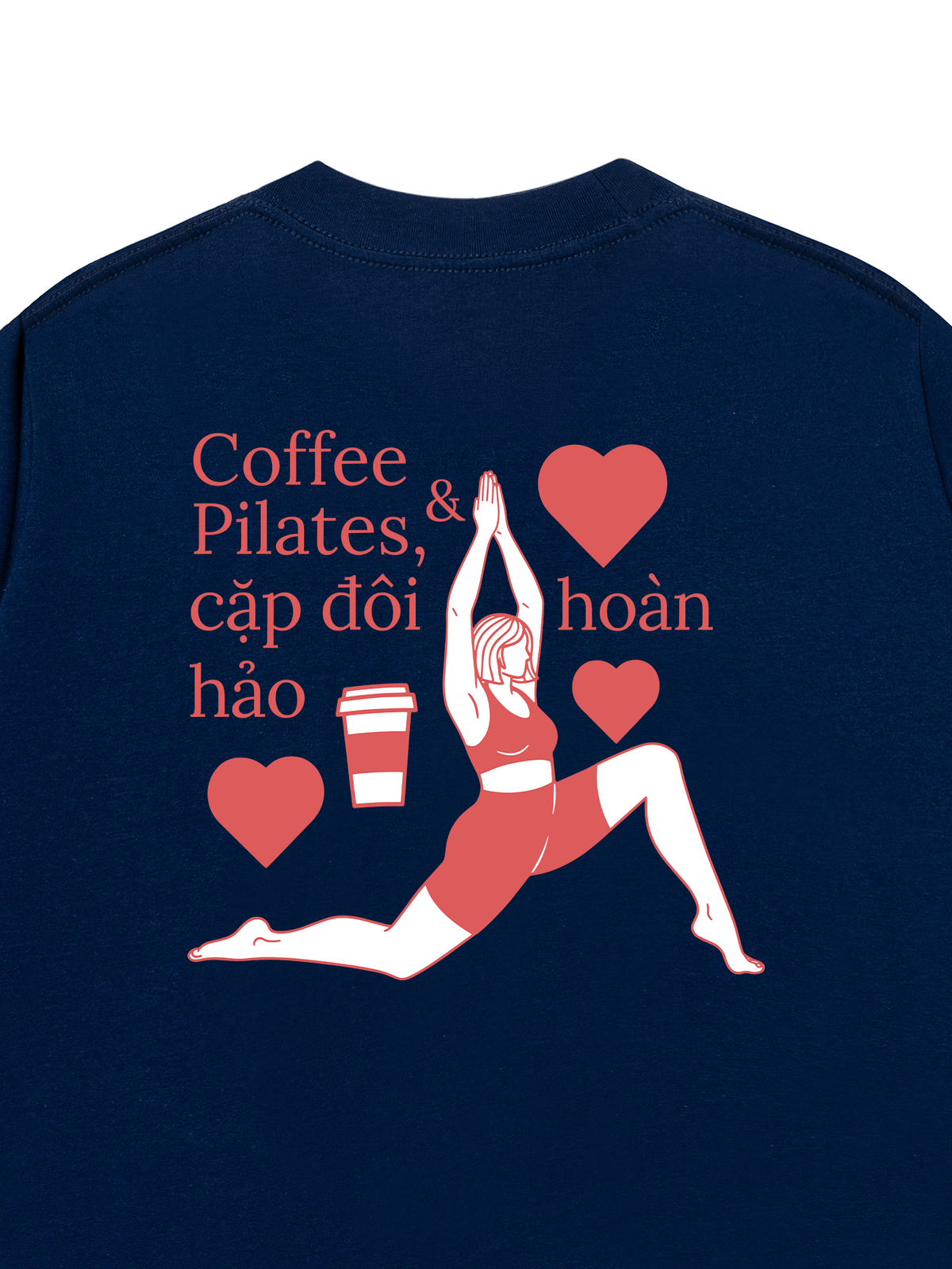 Áo Thun Relaxed Fit Pilates & Coffee