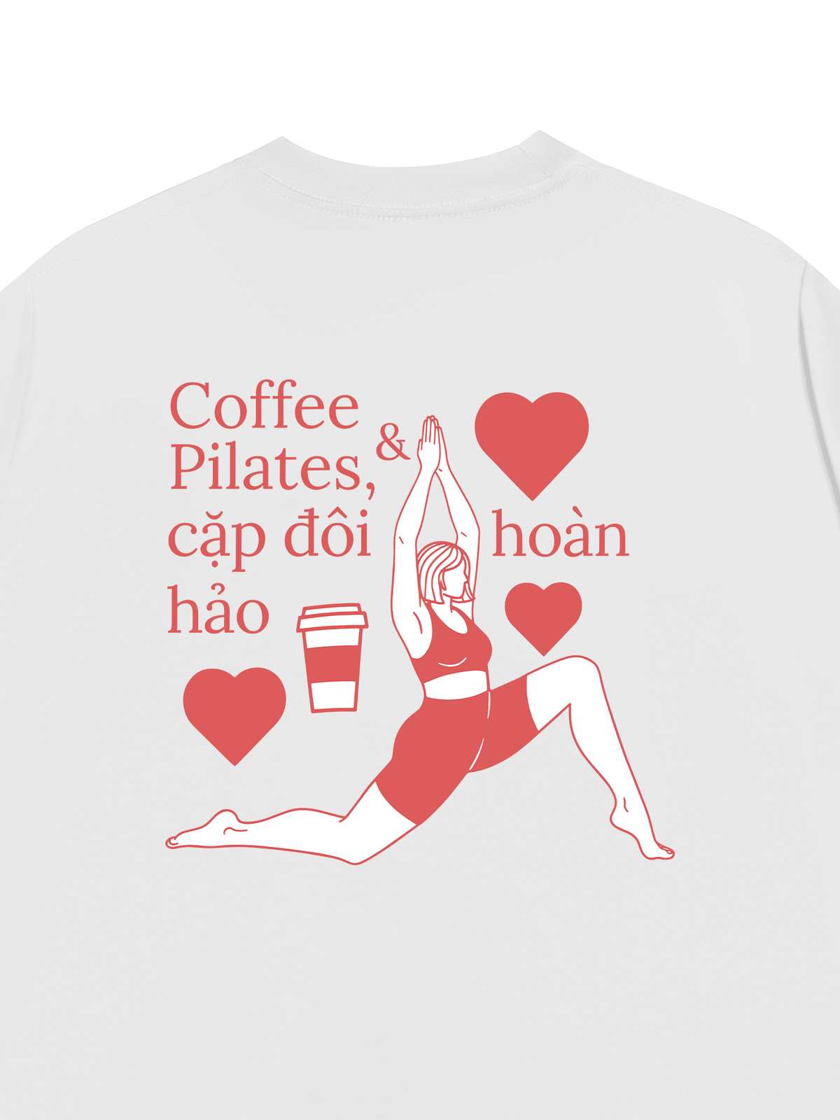 Áo Thun Relaxed Fit Pilates & Coffee