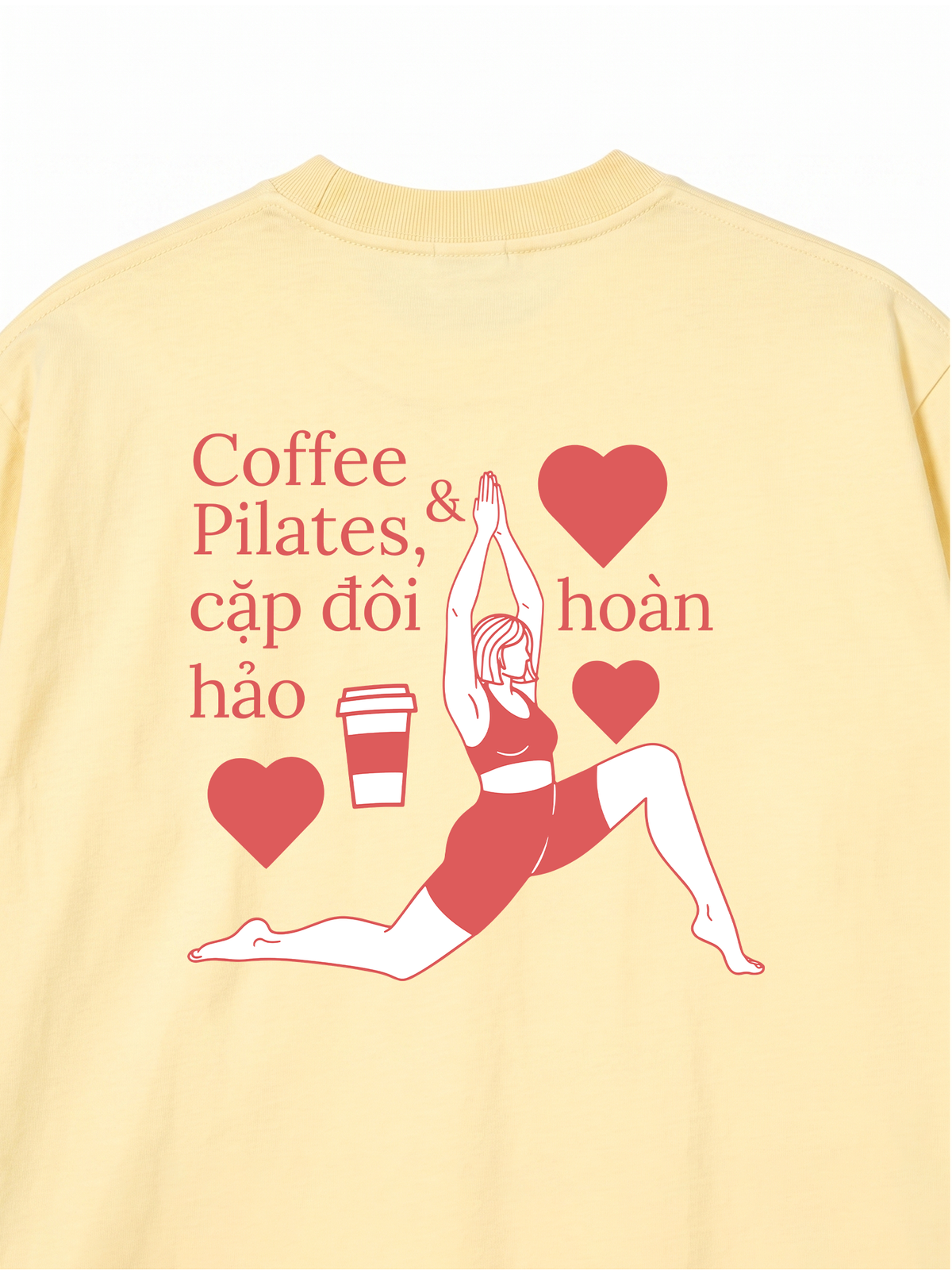 Áo Thun Relaxed Fit Pilates & Coffee