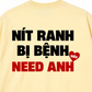 Áo Thun Relaxed Fit Siêu Need Anh