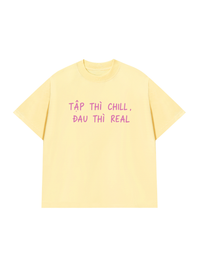 Áo Thun Relaxed Fit Tập Chill Đau Real