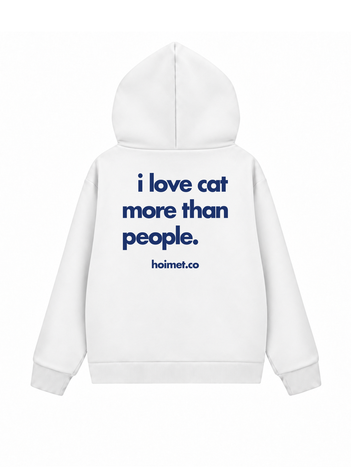 Áo Hoodie Zip Nỉ Hai Da I Love Cat