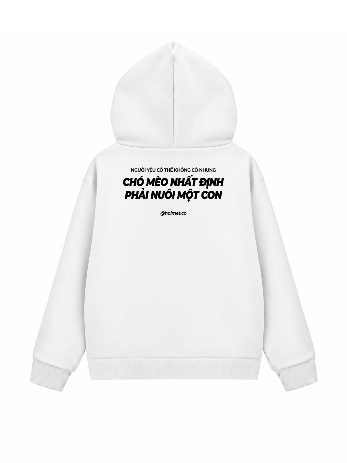 Áo Hoodie Zip Nỉ Hai Da Phải Nuôi Chó Mèo