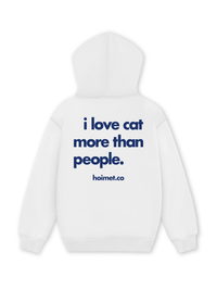 Áo Hoodie Nỉ Hai Da I Love Cat