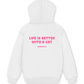Áo Hoodie Nỉ Hai Da Life Is Better With A Cat