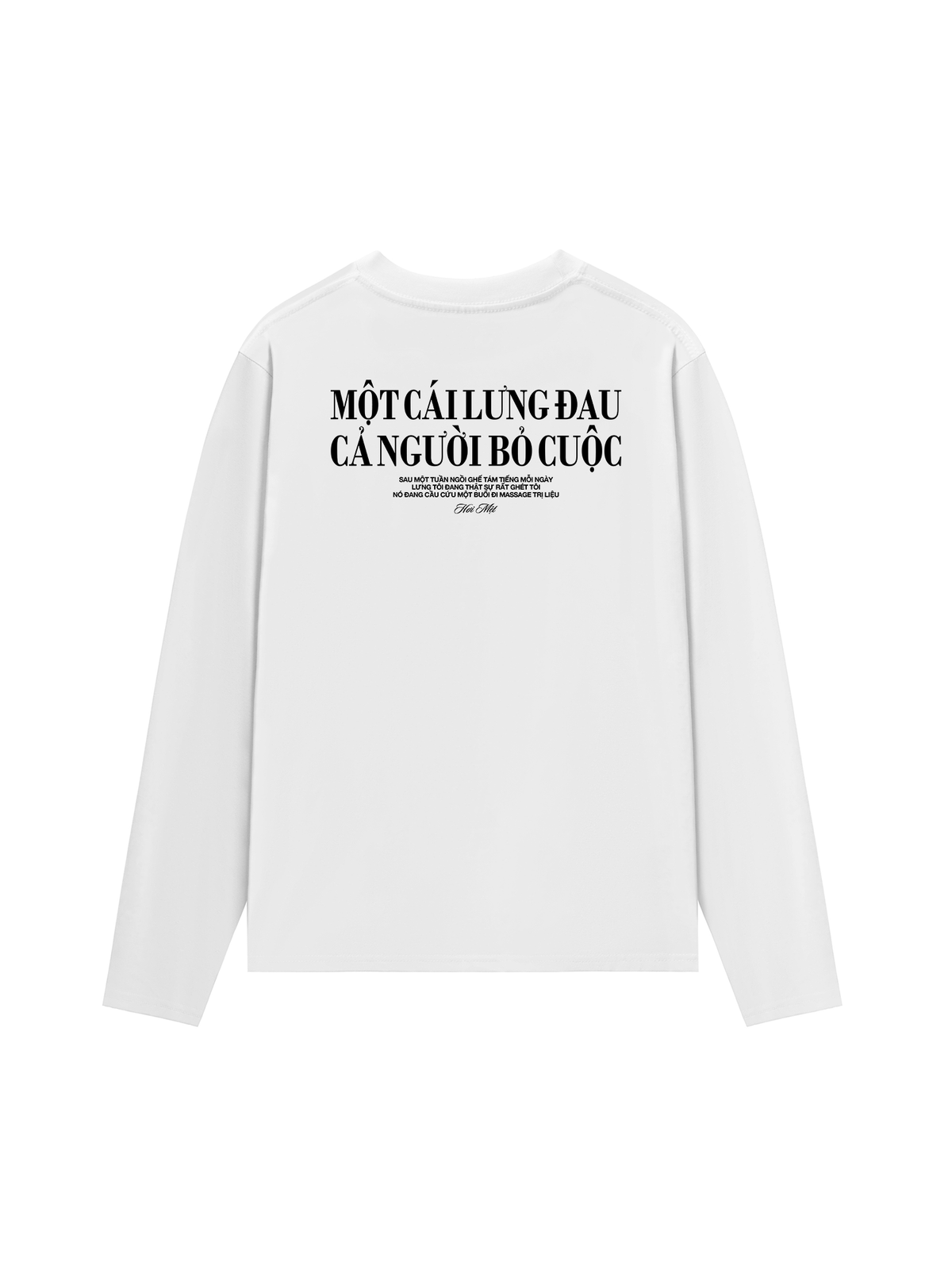 Áo Dài Tay Một Cái Lưng Đau