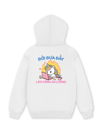 Áo Hoodie Nỉ Hai Da Công Chúa Làm Công Ăn Lương