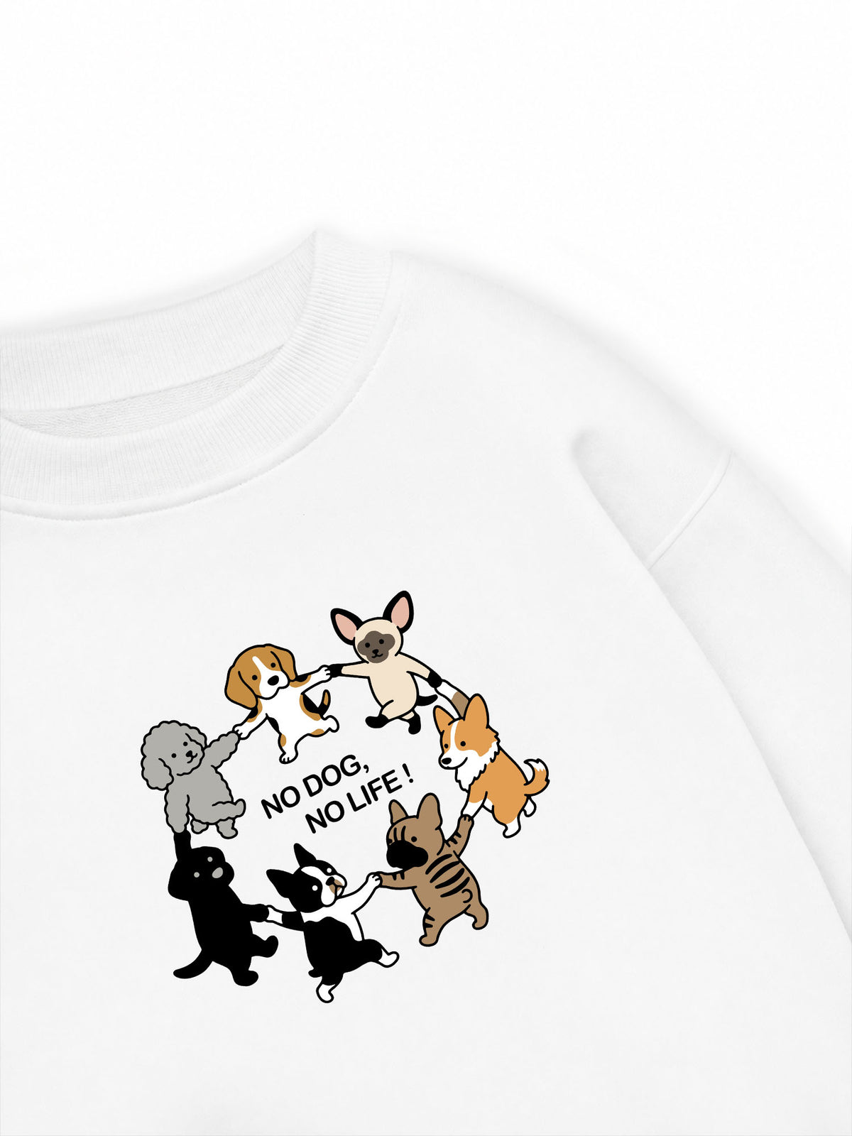 Áo Sweater Nỉ Hai Da No Dog No Life