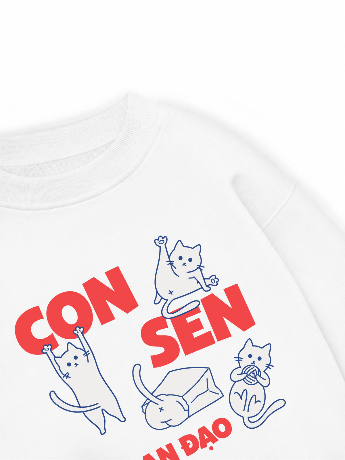 Áo Sweater Nỉ Hai Da Con Sen Ngoan Đạo Mèo