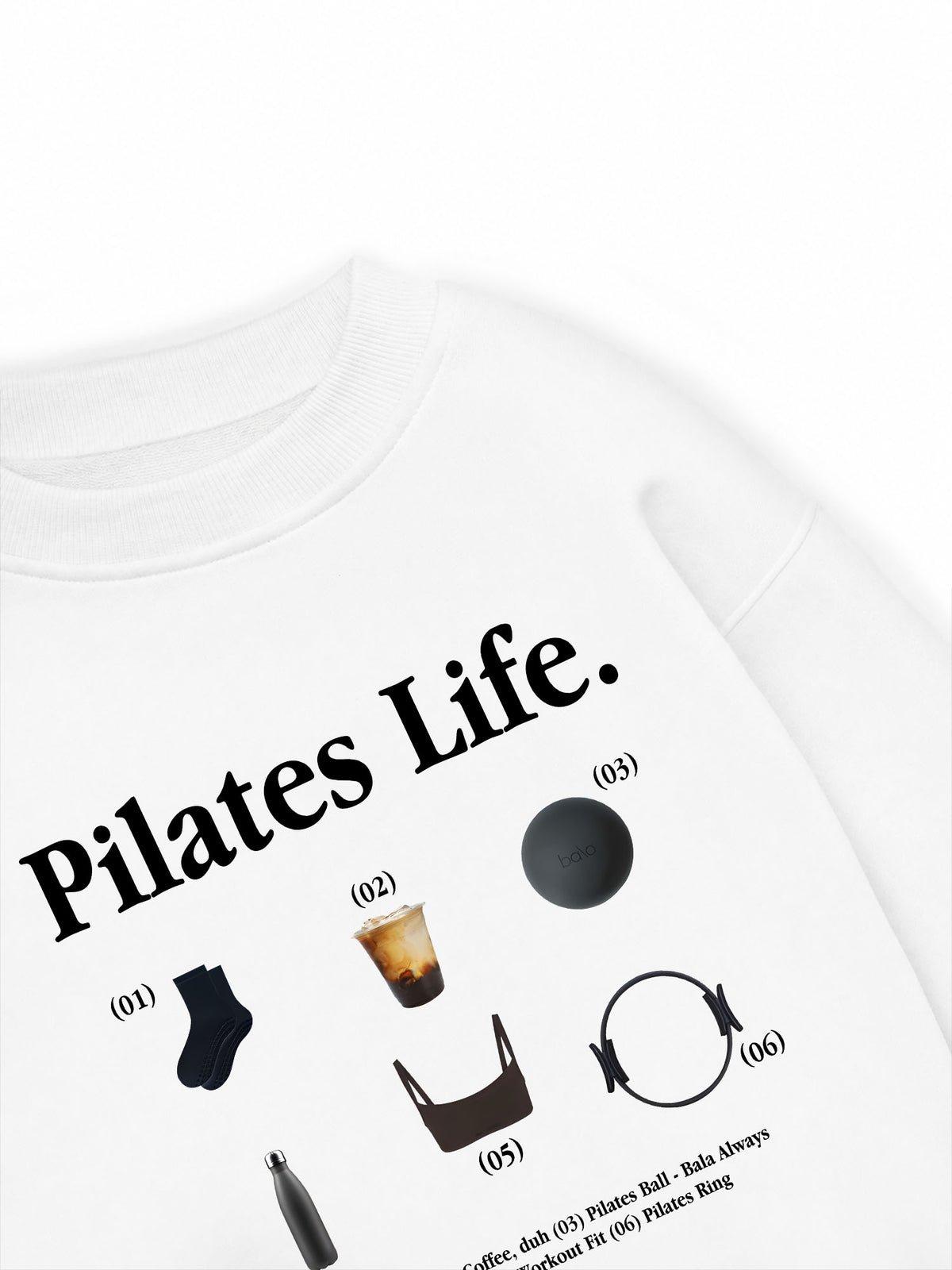 Áo Sweater Nỉ Hai Da  Pilates Life