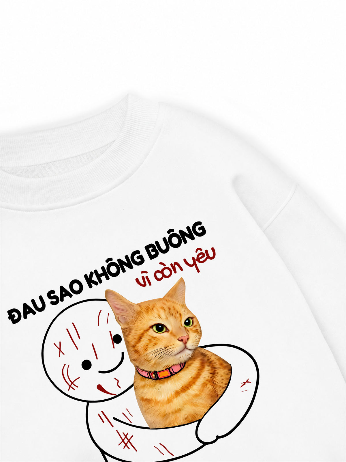 Áo Sweater Nỉ Hai Da Đau Sao Không Buông