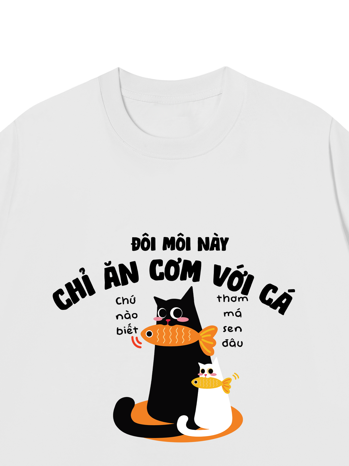 Áo Thun Relaxed Fit Đôi Môi Này Chỉ Ăn Cơm Với Cá
