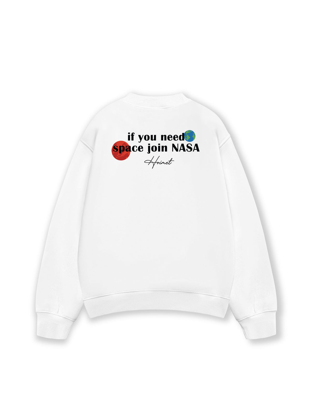 Áo Sweater Nỉ Hai Da Space