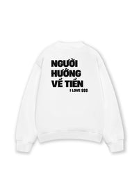 Áo Sweater Nỉ Hai Da Người Hướng Về Tiền