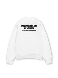 Áo Sweater Nỉ Hai Da Khó Khăn Hãy Kể Với Mèo