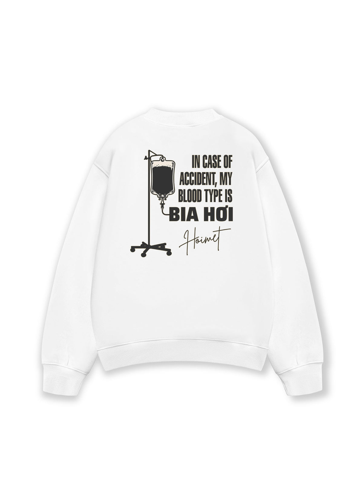 Áo Sweater Nỉ Hai Da Blood Type Is Bia Hơi