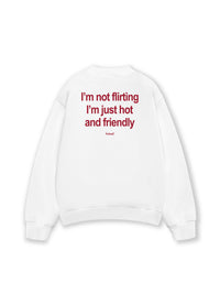 Áo Sweater Nỉ Hai Da  Im Not Flirting