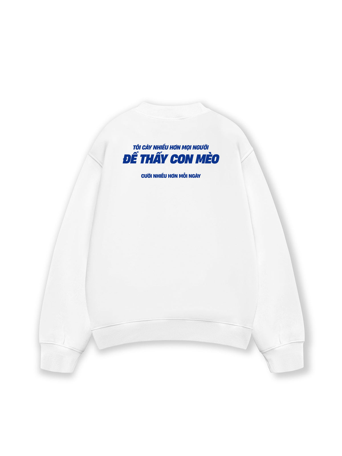 Áo Sweater Nỉ Hai Da Mèo Cười Nhiều Hơn