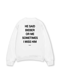 Áo Sweater Nỉ Hai Da  He Said Bieber Or Me